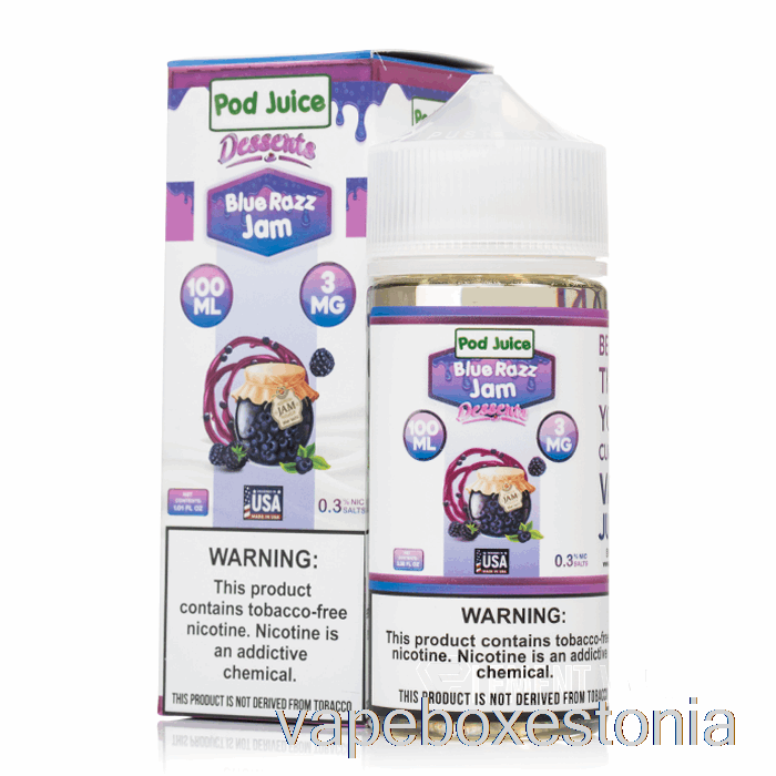 Vape Box Estonia Blue Razz Jam - Kaunamahl - 100ml 3mg